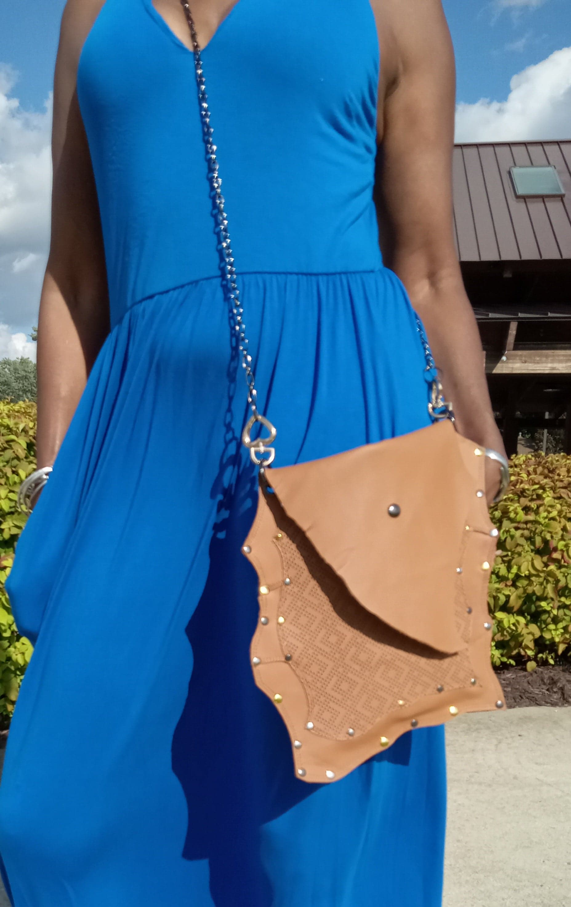 Raggedy Bags Carmel Brown Perforated Leather Waistlet